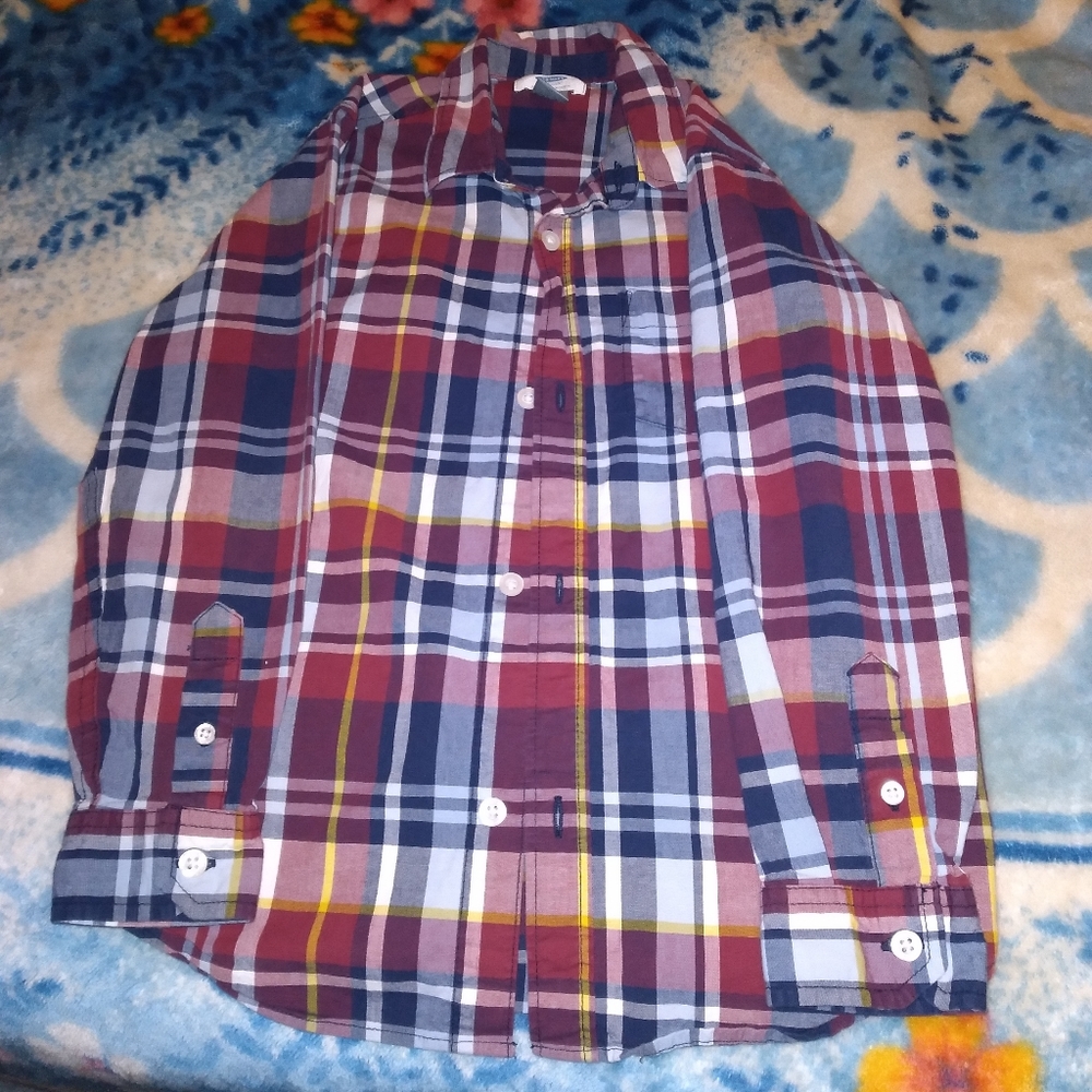 Boys old navy button down long sleeve shirt